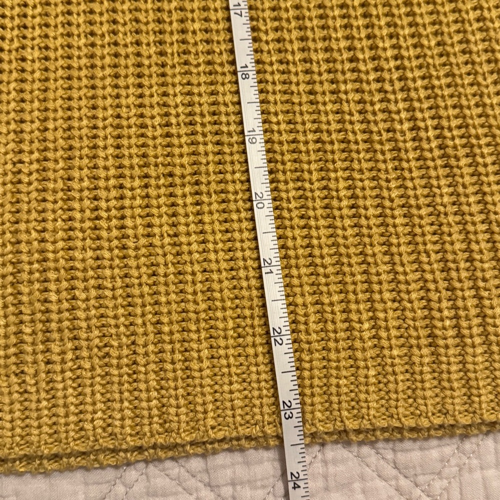 Marled Reunited Clothing Mustard Yellow Crochet Knit Sweater - Picture 5 of 7